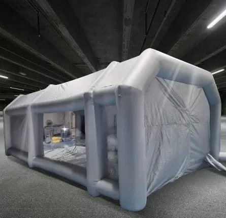 Opblaasbare autotent, spuitcabine met transparant venster