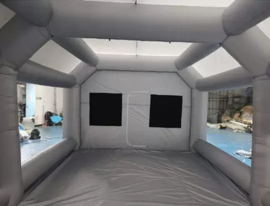 Opblaasbare autotent, spuitcabine met transparant venster
