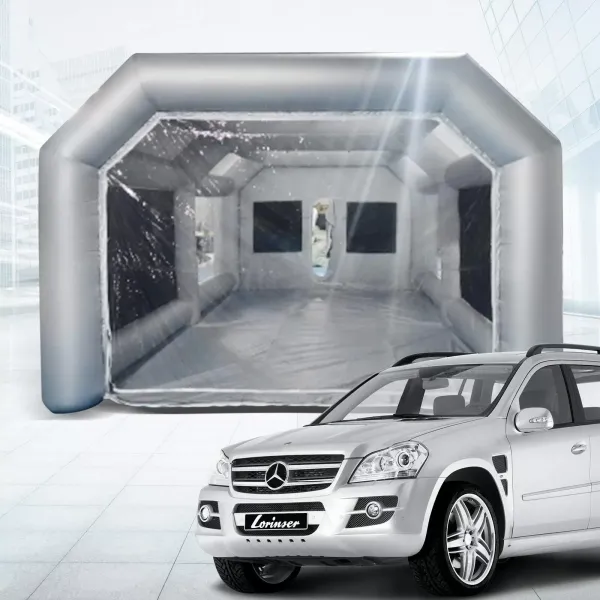 Tente gonflable pour voiture, cabine de peinture en spray avec fenêtre transparente
