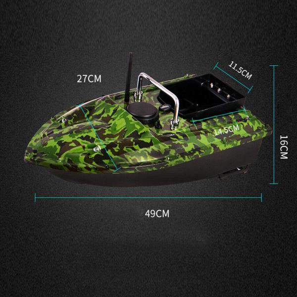 Appâts de pêche bateau GPS bateau appâts de pêche télécommande sans fil 500m piscine lac Transport Camouflage 49x27x16cm