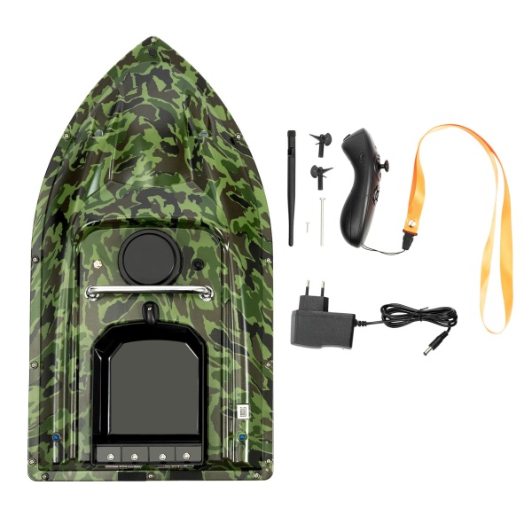 Appâts de pêche bateau GPS bateau appâts de pêche télécommande sans fil 500m piscine lac Transport Camouflage 49x27x16cm