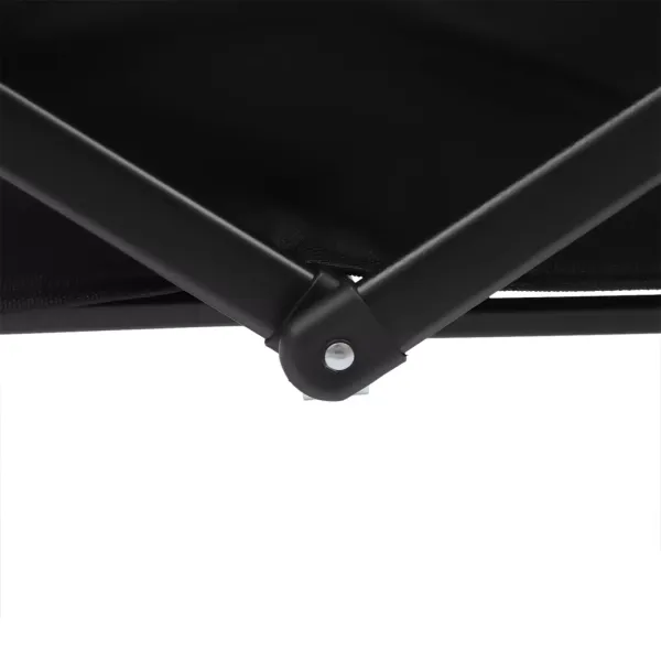 Chariot de transport pliable de plage de jardin avec roues en caoutchouc de 12,7 cm, poignée réglable et 2 porte-gobelets(Noir)