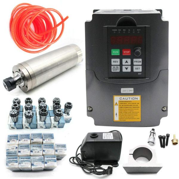 Moteur à broche haute vitesse 2,2 kW ER20 Mandrin de serrage Fraiseuse smotor inverseur VFD