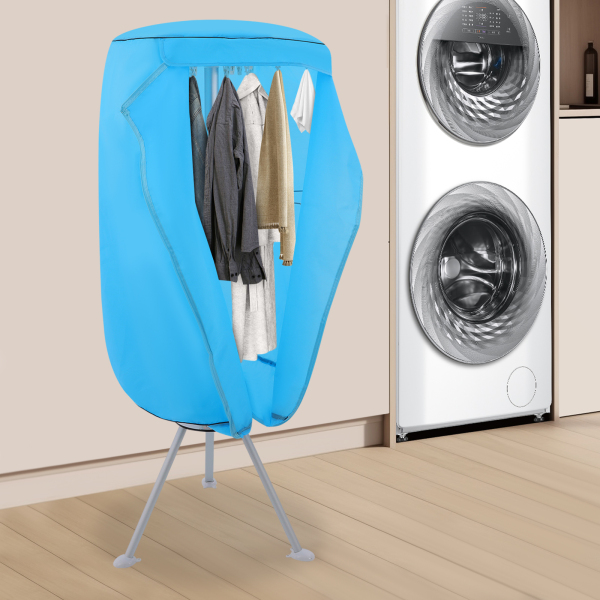 Sèche-linge portable 220 V, sèche-linge, sèche-linge à 2 niveaux pour maisons, appartements - Bleu