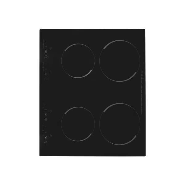 Plaque de cuisson électrique vitrocéramique, Cuisinière électrique vitrocéramique noire