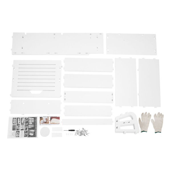 Meuble à chaussures rabattable à 2 tiroirs, meuble à chaussures pour entrée, meuble de rangement pour chaussures avec 2 tiroirs rabattables - Blanc