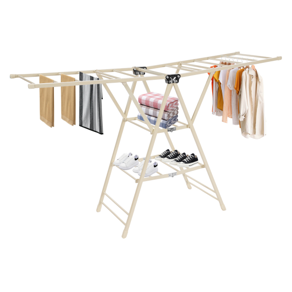 Sèche-linge pliant à 3 niveaux Sèche-linge réglable pour sécher les vêtements, les serviettes et les vêtements