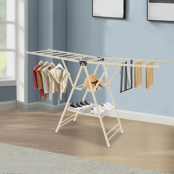 Sèche-linge pliant à 3 niveaux Sèche-linge réglable pour sécher les vêtements, les serviettes et les vêtements