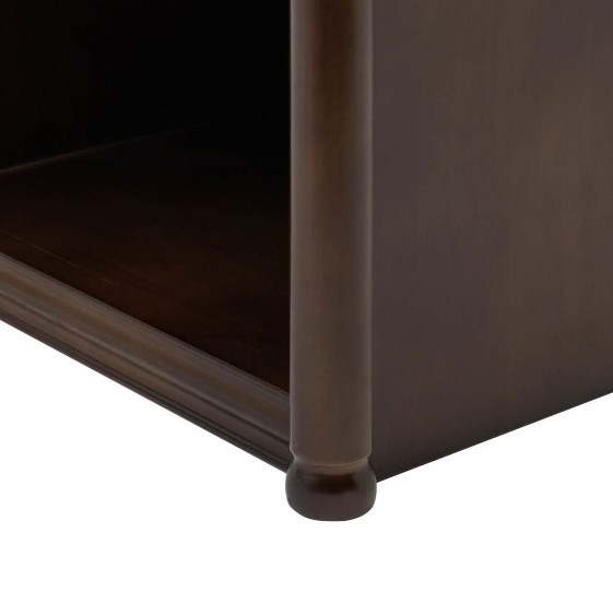 Armoire, table de chevet à deux niveaux, 46*40*55cm, couleur noyer