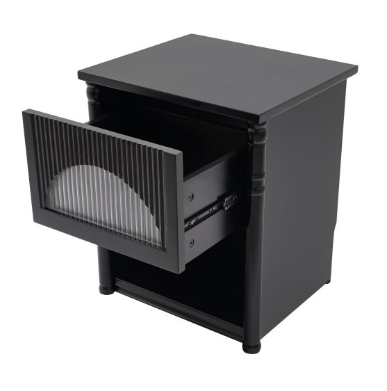Table de chevet, table de chevet double 46*40*55cm, noir