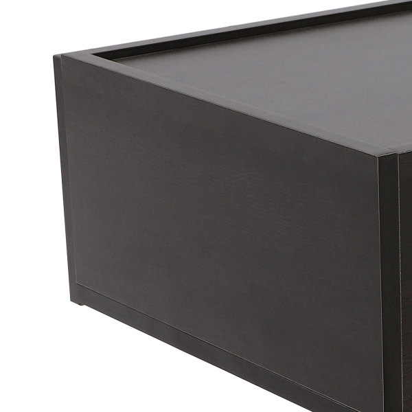 Table d'appoint, Table de nuit moderne, Table de nuit avec tiroir, Noyer noir
