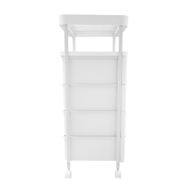 CNCEST Table de chevet verticale à 4 tiroirs, meuble de rangement mobile, table de chevet
