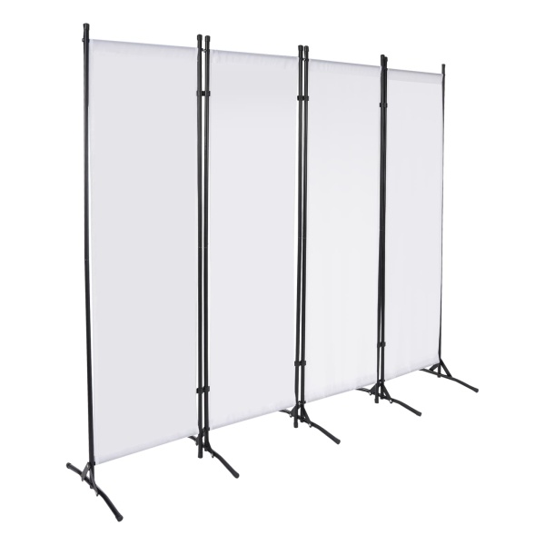 Paravent de séparation pliant 200*170 cm, adapté au salon, à la chambre, au bureau (blanc)