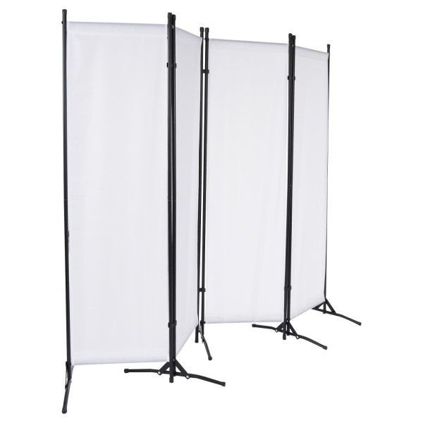 Paravent de séparation pliant 200*170 cm, adapté au salon, à la chambre, au bureau (blanc)