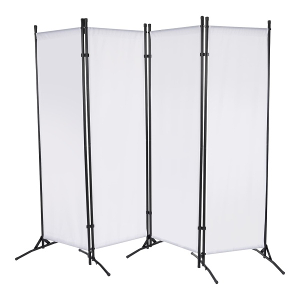 Paravent de séparation pliant 200*170 cm, adapté au salon, à la chambre, au bureau (blanc)