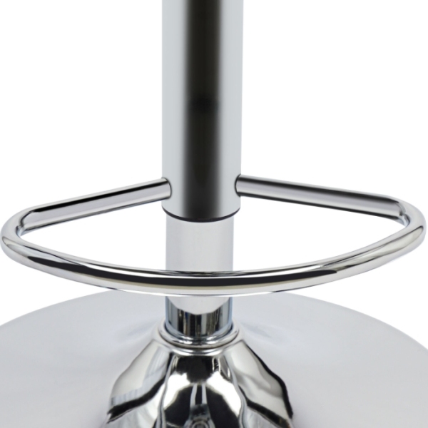 Chaise de bar élévatrice pivotante à 360°, chaise de bar - blanc - pieds argentés, capacité de charge maximale 150 kg