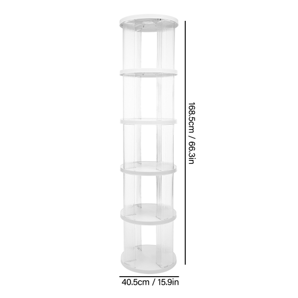 Bibliothèque-40,5*168,5 cm-plateau tournant rond à cinq couches