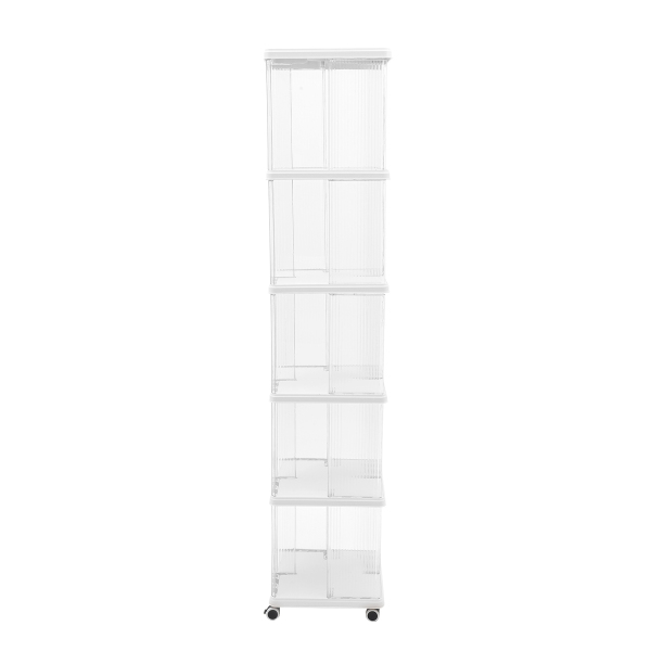 Bibliothèque-36*36*171,5 cm-roulette silencieuse à cinq couches