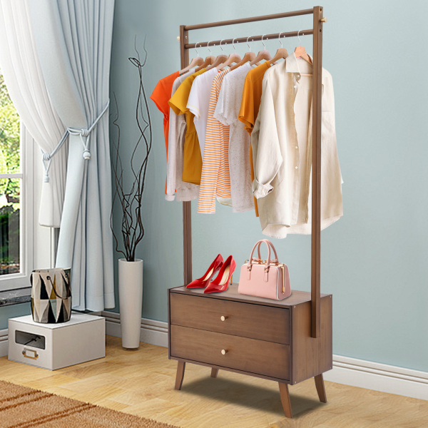 Armoire, porte-manteau avec tiroirs, armoire autoportante pour chambres, salons, entrées