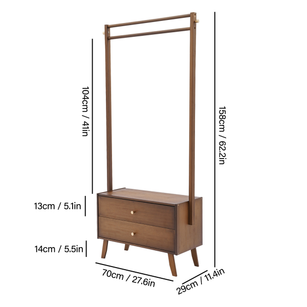 Armoire, porte-manteau avec tiroirs, armoire autoportante pour chambres, salons, entrées