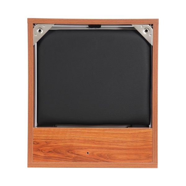 Tabouret mural pliable, tabouret à langer, chaise pliante ultra fine - Noir, blanc et bois