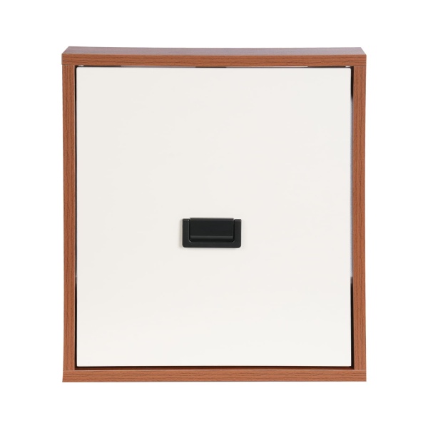Tabouret mural pliable, tabouret à langer, chaise pliante ultra fine - Noir, blanc et bois