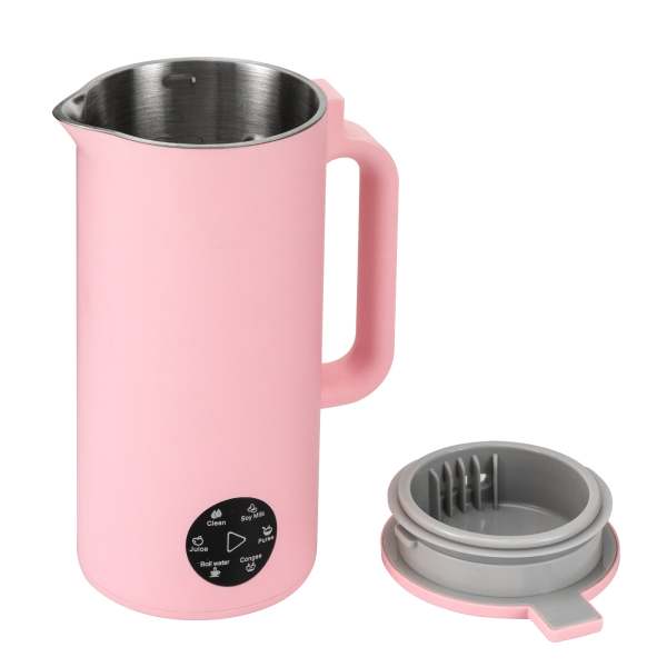 Machine à lait de soja, lait végétal - Presse-agrumes - Machine à lait de soja avec lame en acier inoxydable - pour riz, céréales (rose)