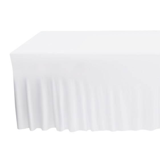 2 pièces nappe rectangulaire à volants jupes de Table couverture pour fête de mariage Banquet nappe salle à manger blanc 2 pièces nappe rectangulaire à volants jupes de Table couverture pour fête de mariage Banquet nappe salle à manger blanc