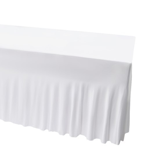 2 pièces nappe rectangulaire à volants jupes de Table couverture pour fête de mariage Banquet nappe salle à manger blanc 2 pièces nappe rectangulaire à volants jupes de Table couverture pour fête de mariage Banquet nappe salle à manger blanc