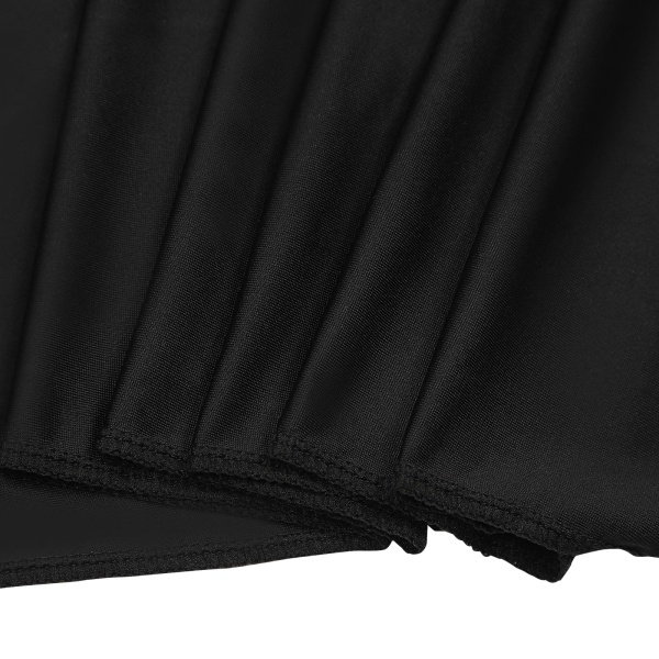 Lot de 2 nappes rectangulaires à volants - Pour mariage, fête, banquet, salle à manger, 244 x 76 cm - Noir