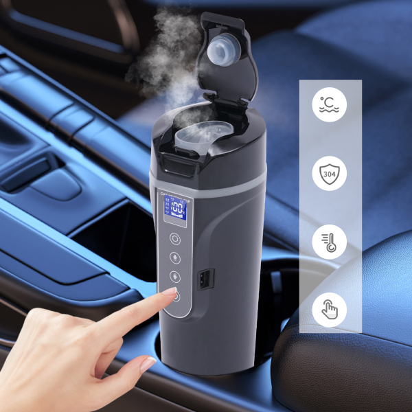 Tasse chauffante 12.0V voiture camion maison voiture petit appareil électronique affichage LED bouteille d'eau