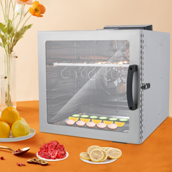 Déshydrateur alimentaire, armoire de séchage, déshydrateur alimentaire en acier inoxydable pour steaks de bœuf, saucisses et viande séchée Déshydrateur alimentaire, armoire de séchage, déshydrateur alimentaire en acier inoxydable pour steaks de bœuf, saucisses et viande séchée