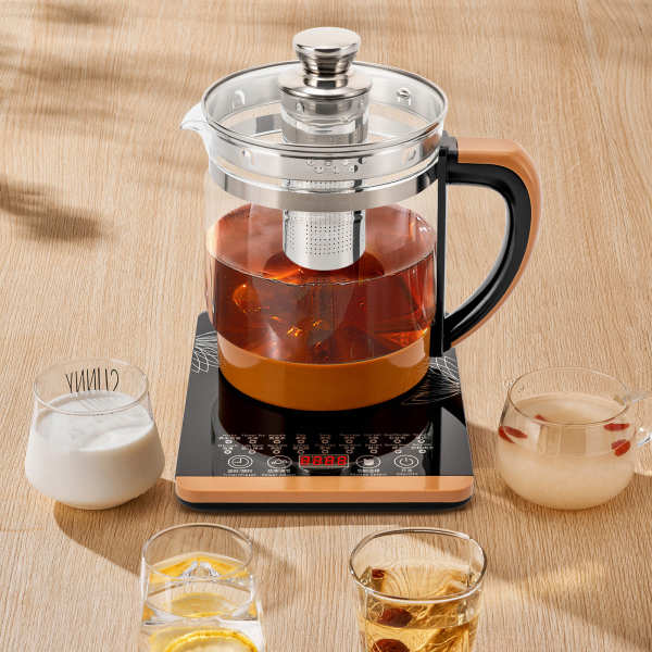 Théière et bouilloire électrique 2 en 1 avec réglage de la température 1,8 l