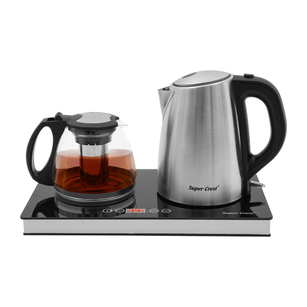 Bouilloire électrique à deux brûleurs, 1800W, écran LCD, deux boutons, bec verseur en V, pour préparer différentes boissons