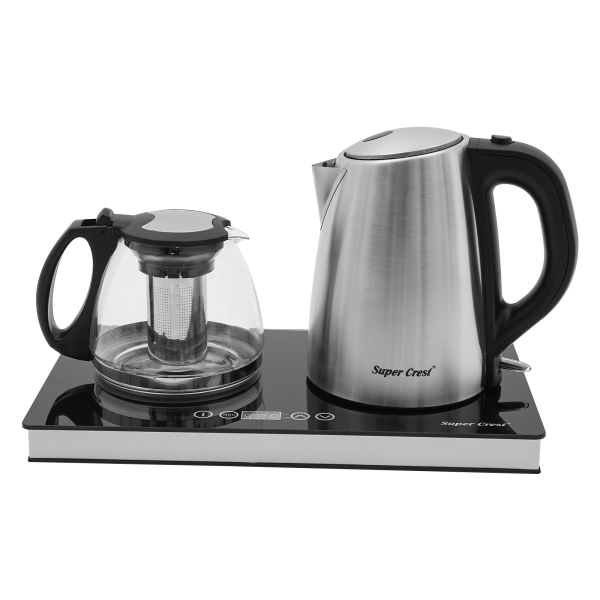 Bouilloire électrique à deux brûleurs, 1800W, écran LCD, deux boutons, bec verseur en V, pour préparer différentes boissons
