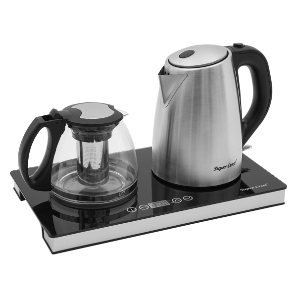 Bouilloire électrique à deux brûleurs, 1800W, écran LCD, deux boutons, bec verseur en V, pour préparer différentes boissons Bouilloire électrique à deux brûleurs, 1800W, écran LCD, deux boutons, bec verseur en V, pour préparer différentes boissons