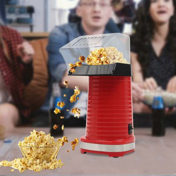Machine à pop-corn, 1200 Watt Hot Air Popcorn Maker, Fat Free Popcorn Maker, pour la maison et en déplacement
