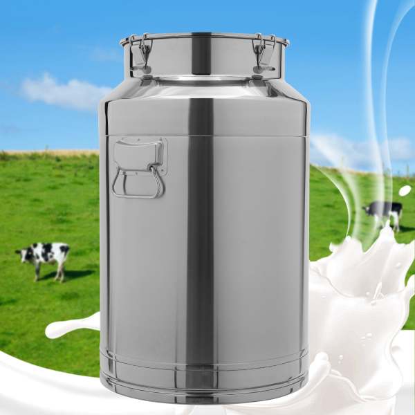 Seau à lait en acier inoxydable 304, pot à lait scellé 76L