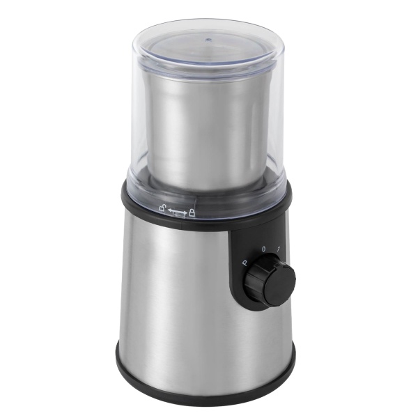 Moulin à café électrique, moulin à épices 350 W, capacité 80g, acier inoxydable pour grains de café, graines de lin, noix, épices, céréales