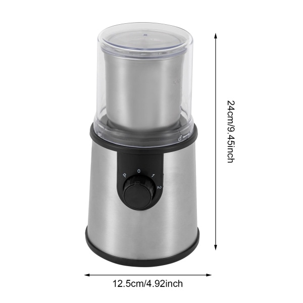 Moulin à café électrique, moulin à épices 350 W, capacité 80g, acier inoxydable pour grains de café, graines de lin, noix, épices, céréales