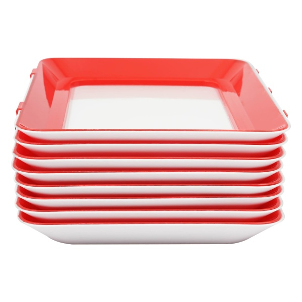 Plateau de Conservation des Aliments Pliable, 8 pcs Tray Lot de 2 systèmes de Conservation Multiple créatif des Aliments sains