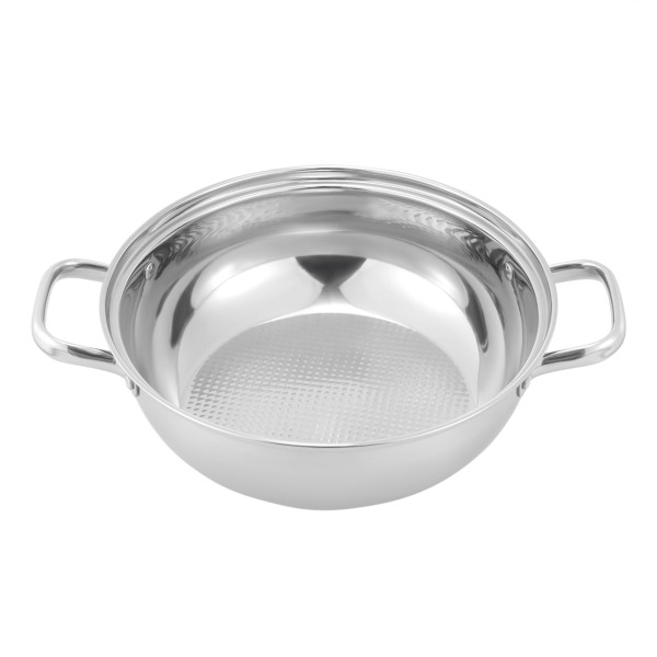 Set de 5 cuiseurs vapeur inox diamètre 28 cm avec couvercle Argenté Set de 5 cuiseurs vapeur inox diamètre 28 cm avec couvercle Argenté