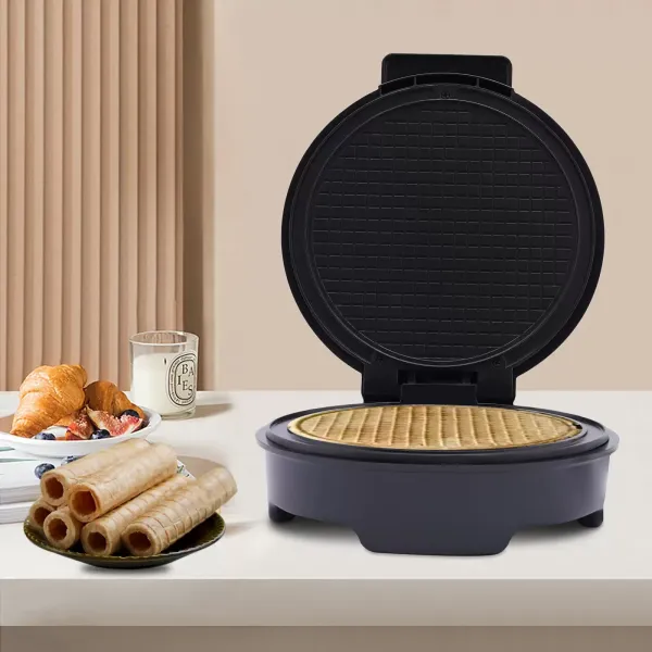 Gaufrier à glace automatique 1200W, gaufrier à glace, plaques antiadhésives, moule à glaçons pour Dessert Gaufrier à glace automatique 1200W, gaufrier à glace, plaques antiadhésives, moule à glaçons pour Dessert
