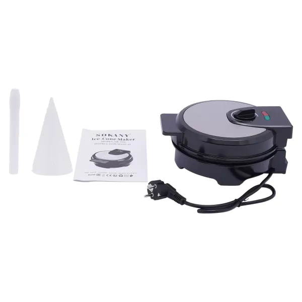 Gaufrier à glace automatique 1200W, gaufrier à glace, plaques antiadhésives, moule à glaçons pour Dessert Gaufrier à glace automatique 1200W, gaufrier à glace, plaques antiadhésives, moule à glaçons pour Dessert