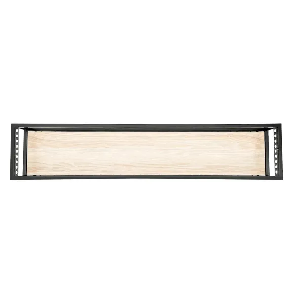 Support à verres à vin suspendu industriel réglable avec support en verre et étagère pour bar de cuisine (120 cm) Support à verres à vin suspendu industriel réglable avec support en verre et étagère pour bar de cuisine (120 cm)