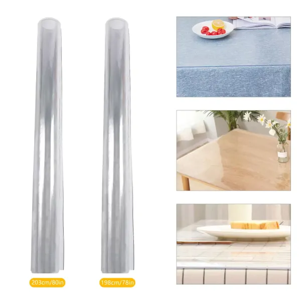 Protecteur de couverture de table transparent de 78 x 42 pouces, tampons de protection de 2 mm d'épaisseur,pour table de salle à manger
