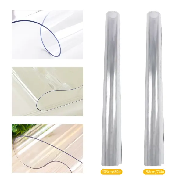 Protecteur de couverture de table transparent de 78 x 42 pouces, tampons de protection de 2 mm d'épaisseur,pour table de salle à manger