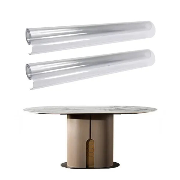 Protecteur de couverture de table transparent de 78 x 42 pouces, tampons de protection de 2 mm d'épaisseur,pour table de salle à manger
