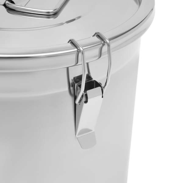 Bidon hermétique en acier inoxydable pour la cuisine, récipient de bidons de grains de céréales de riz avec poignées + couvercle (33L) Bidon hermétique en acier inoxydable pour la cuisine, récipient de bidons de grains de céréales de riz avec poignées + couvercle (33L)