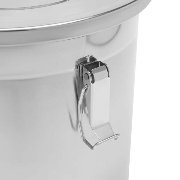 Bidon hermétique en acier inoxydable pour la cuisine, récipient de bidons de grains de céréales de riz avec poignées + couvercle (21L) Bidon hermétique en acier inoxydable pour la cuisine, récipient de bidons de grains de céréales de riz avec poignées + couvercle (21L)